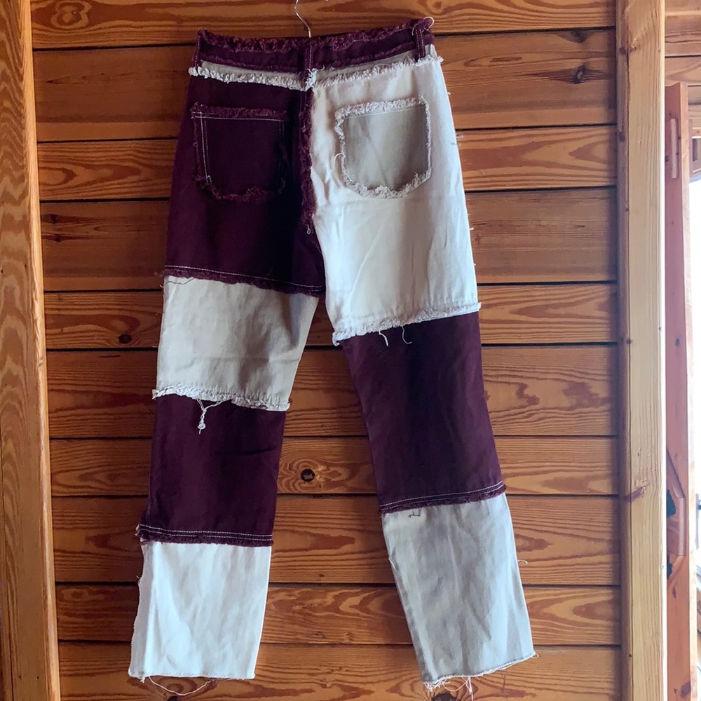 Colorblock cropped jeans - Picture 2 of 2